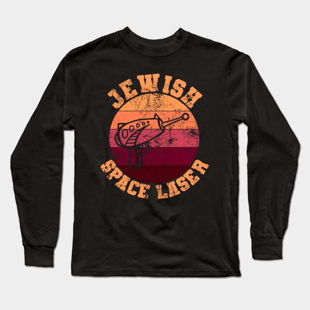 Jewish Space Laser Funny Long Sleeve T-Shirt by Welsh Jay